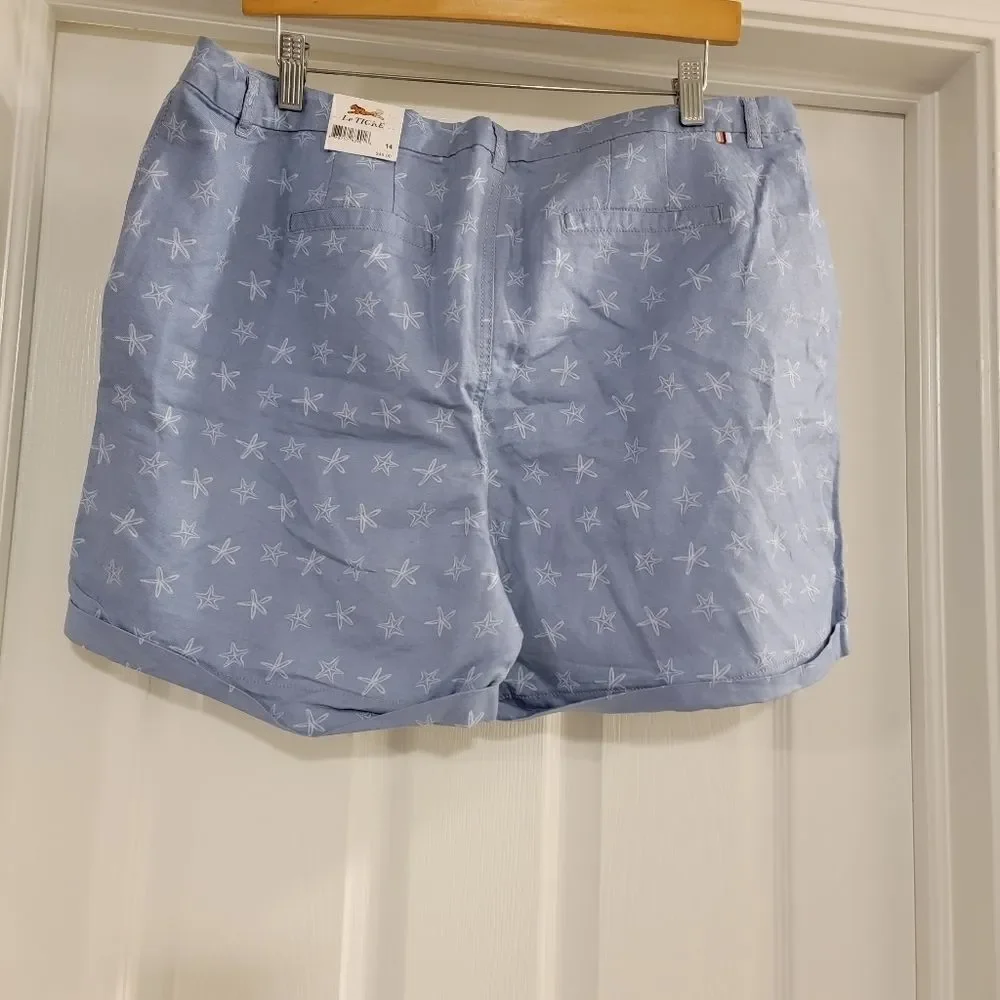 Le Tigre preppy shorts starfish size 14 NWT